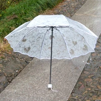 reverse women umbrella long handle light transparent umbrella thickened creative parasolka damska household merchandises ef50ub