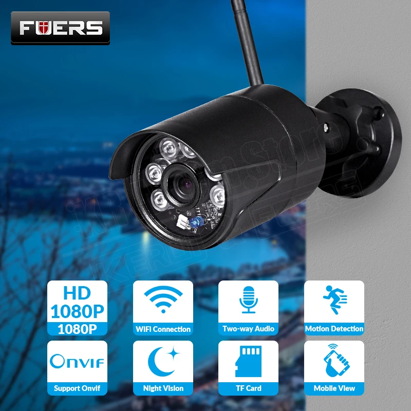 Fuers Открытый безопасности Камера облако Cam Беспроводной IP 1080 P разрешение
