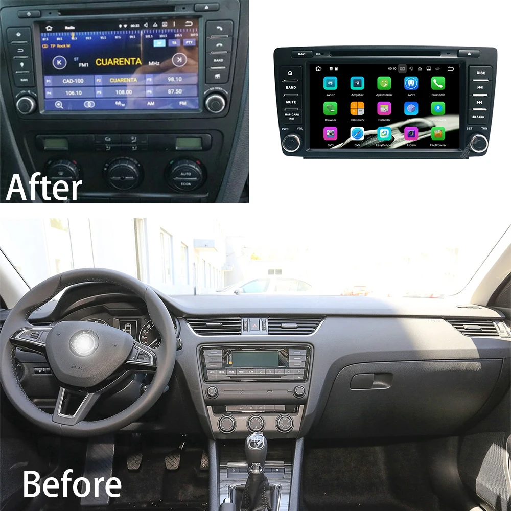 Автомобильный мультимедийный плеер стерео GPS DVD Радио Навигация Android экран для Skoda