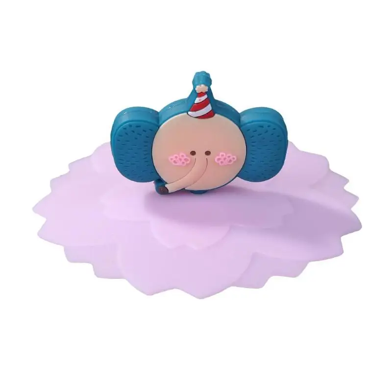 Розовая силиконовая крышка для чашки противоскользящая водонепроницаемая