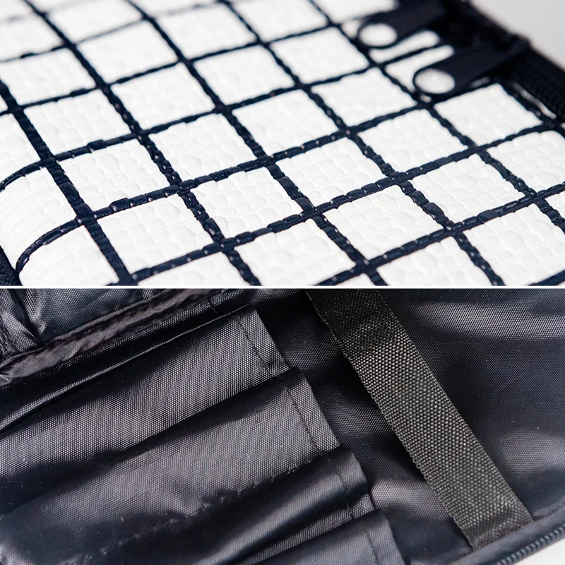 

Cosmetic Bags Women PU Plaid Makeup Cases Large Capacity Multi-function Travel Organizer Portable Storage Bag Ins Texture Handle