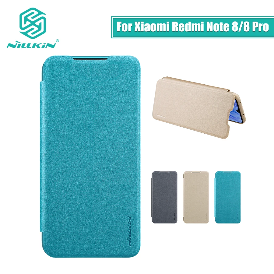 Чехол NILLKIN для Xiaomi Redmi Note 8 Pro 6 53 дюйма чехол note блестящий флип 3 задняя крышка из