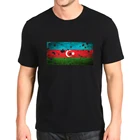Новинка, футболка с принтом, флаг Азербайджана, гранж, топ с цветными блоками, Мужская модная свободная футболка с короткими рукавами по индивидуальному заказу