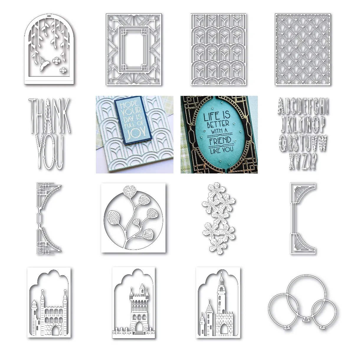 

2021 New Christmas Word Baloon Floral Castle Cutting Dies Craft Embossing Make Paper Greeting Card Making Template DIY Handmade