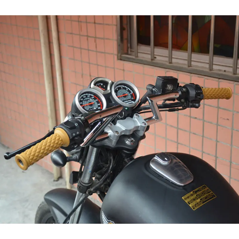 DERI 1Pair Motorcycle 7/8&quot22mm Handlebar Hand Grips Rubber Handle Bar motorcycle bike handle grips for Honda Yamaha | Автомобили и