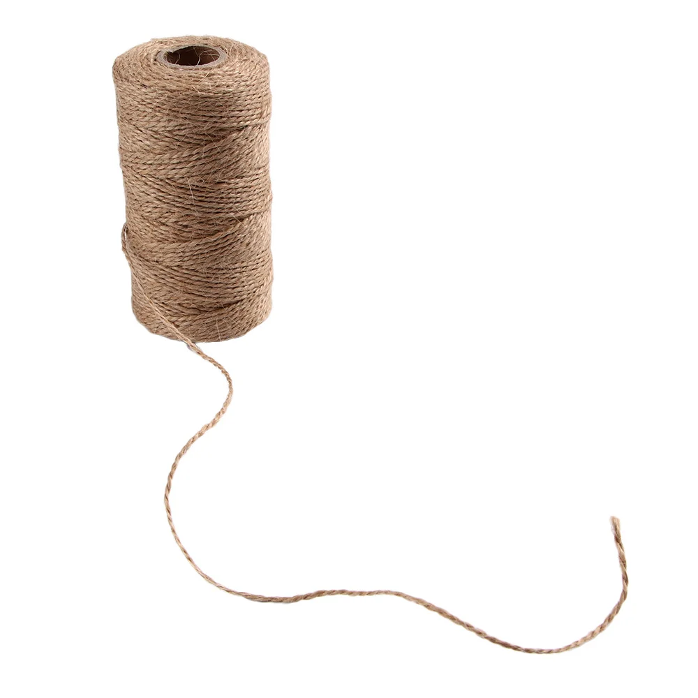 100m Natural Jute Twine Burlap String Hemp Rope Party Wedding Gift Wrapping Cords Thread DIY Scrapbooking Florists Craft Decor Дом и сад