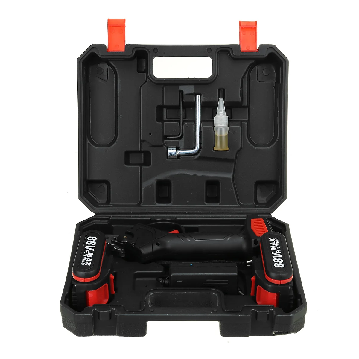 

88V Pruner Secateur Branch Cutter Cordless Electric Pruning Shears 30mm Max Cutting Garden with 2 Lithium-ion Battery US Plug