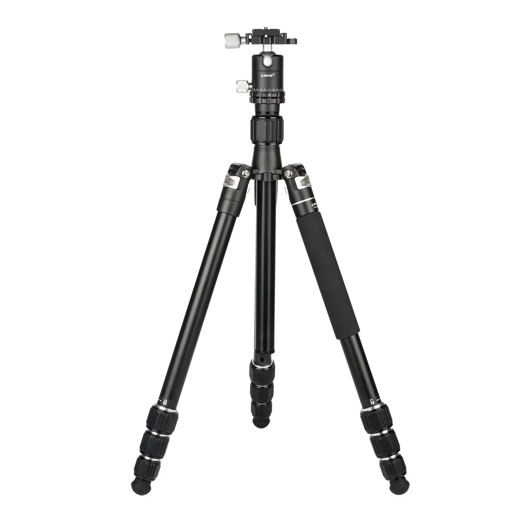 CAVIX PO254X1A Professional Portable Aluminum Alloy Camera Tripod Four Section Set For Canon Nikon Sony Camcorder | Электроника