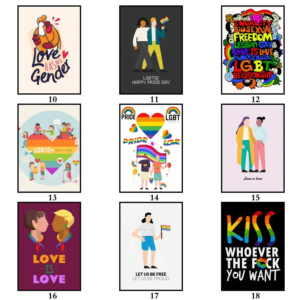 Ретро-постер ЛГБТ WTQ постер на тему прав человека Настенный декор с надписью Love Is