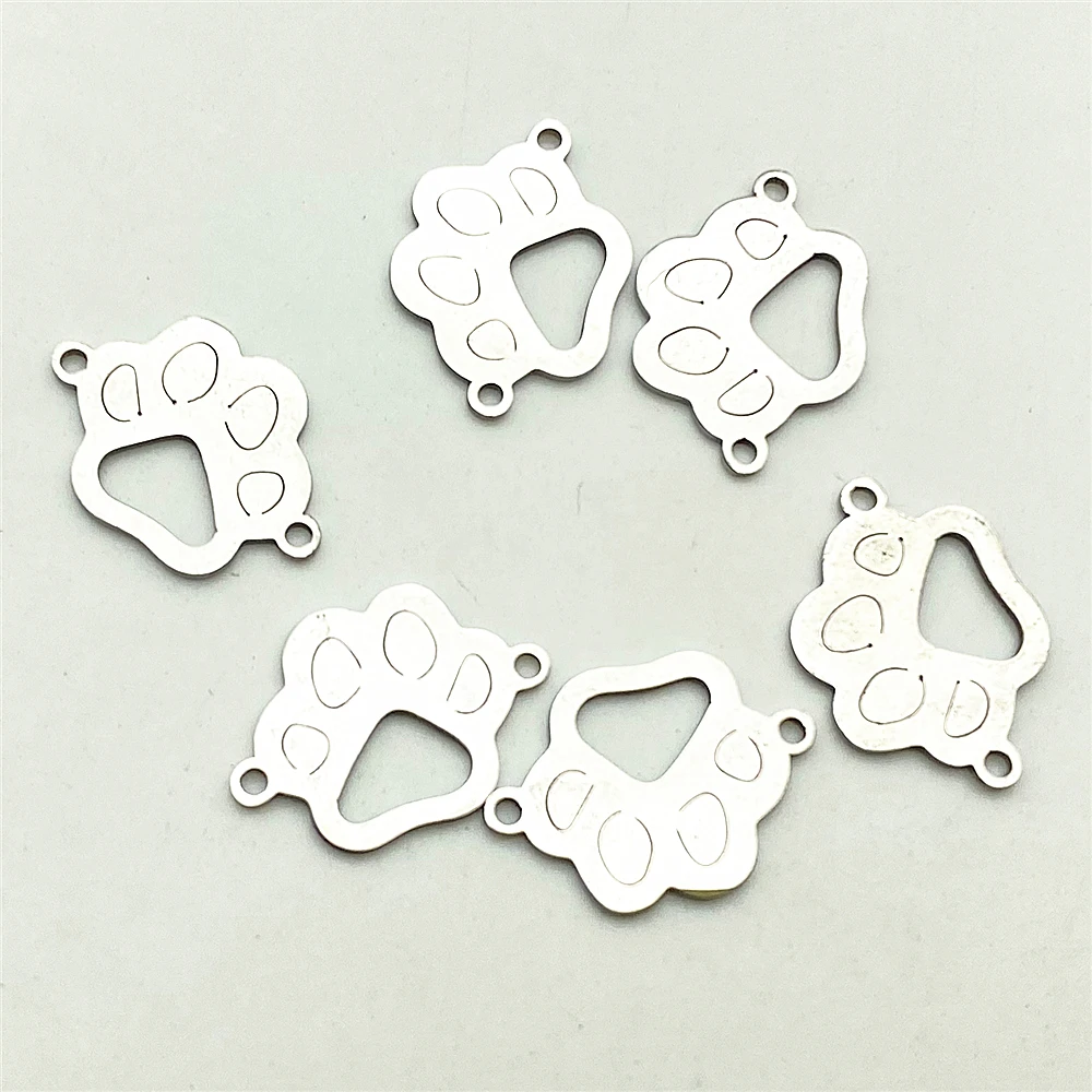 Подвески из нержавеющей стали в виде лап животного для браслета 10 шт. сделай сам