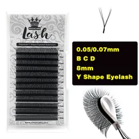 masscaku new style y shape lashes extensions premium mink soft light natural lashes trays all size cilios for beaty makeup