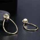 MYDIY 2021 модные большие серьги в форме капли воды модные украшения круглые подвески для женщин Металлические серьги Ретро ювелирные изделия рождественские подарки