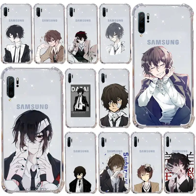 

Bungou Stray Dogs Dazai Osamu Phone Case for Samsung s9 s10 s20 Huawei honor P20 P30 P40 xiaomi note mi 8 9 pro lite plus Clear