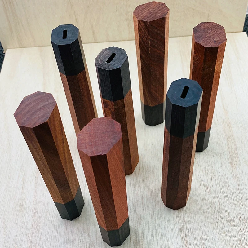 1 шт. восьмиугольная ручка в японском стиле для кухонного ножа Ручка из красного