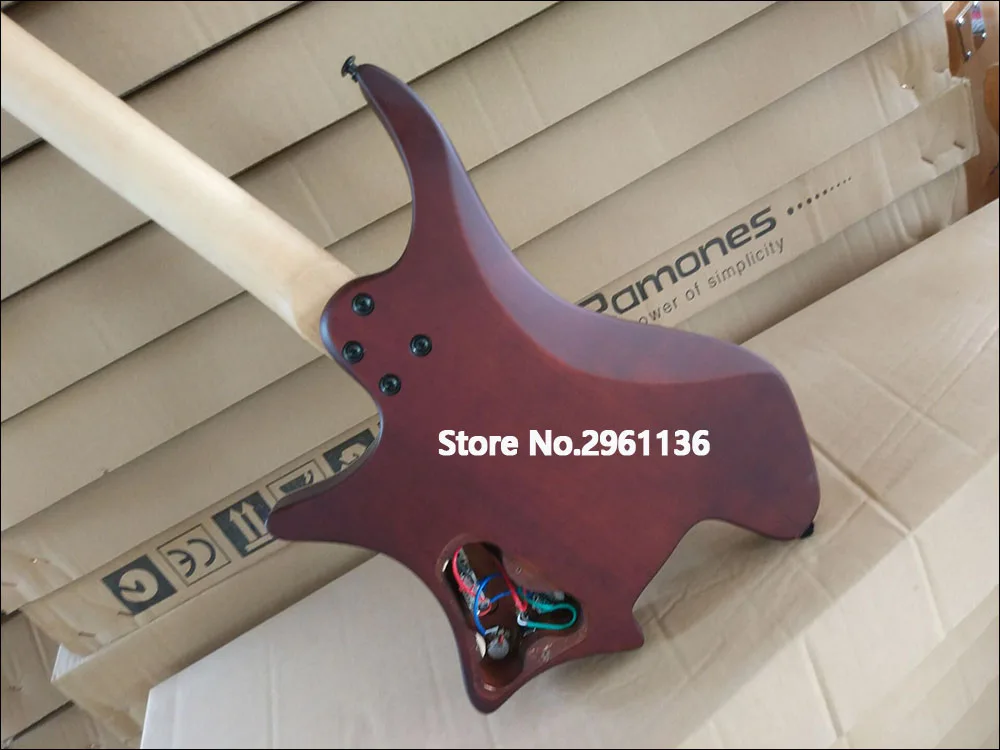 

2019 High quality Headless Electric guitar,natural color Electric guitar,Maple finger board,Black Hardware,free shipping