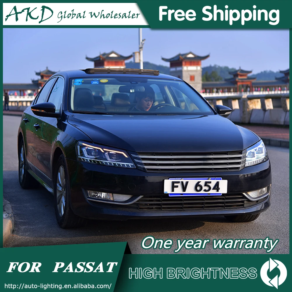 Фары для VW Passat B7 2011- DRL дневные ходовые огни Светодиодный Биксеноновая лампа Противотуманные фары тюнинг автомобильные аксессуары