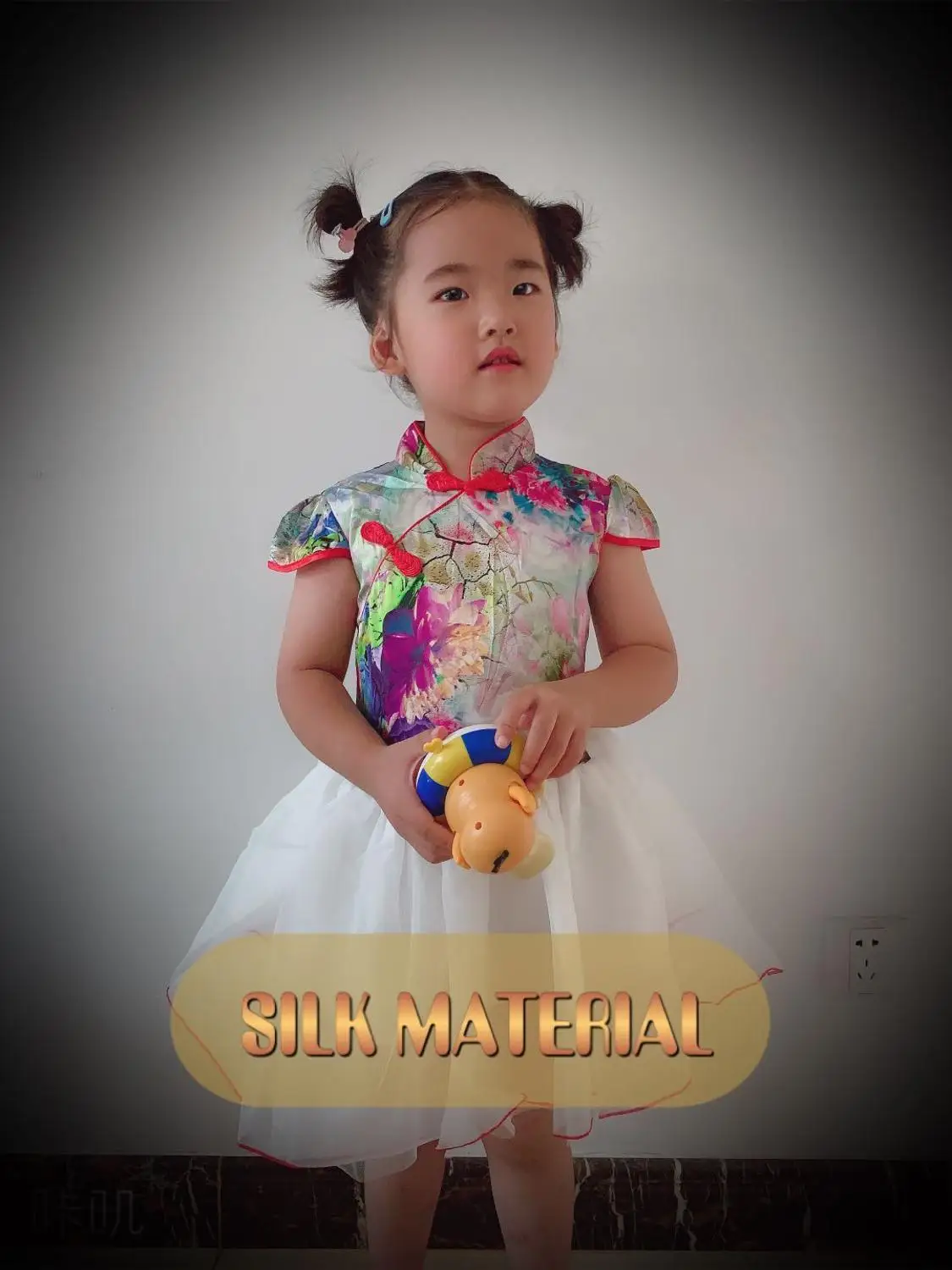 Детские торжественные платья для девочек элегантные Cheongsam китайское платье