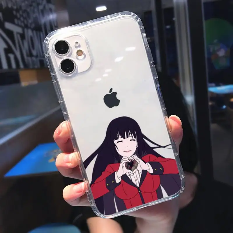

Kakegurui Jabami Yumeko Phone Case Transparent for iPhone 11 12 mini pro XS MAX 8 7 6 6S Plus X 5S SE 2020 XR