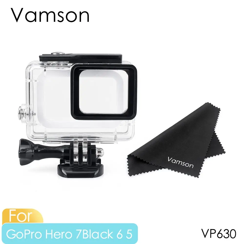 Vamson для Gopro Hero 7 6 5 черный комплект аксессуаров Водонепроницаемый защитный корпус чехол для дайвинга 60 м для Go pro 7 6 5 камера VP633 - Цвет: VP630