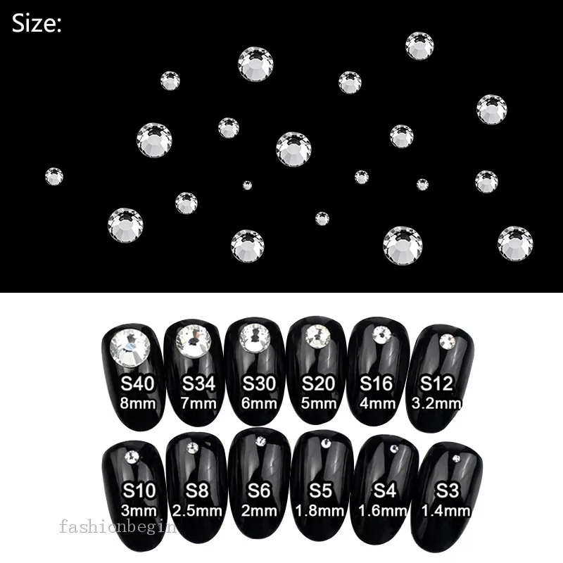 AAAAA граненый кристалл без горячей фиксации с плоским основанием клей для ногтей