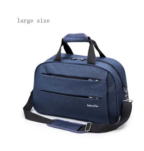 blue large Багажные дорожные сумки водонепроницаемые холщовые мужские и женские большие сумки на колесиках мужские сумки на плечо для багажа Черные Серые Синие сумки для переноски - Цвет: blue large