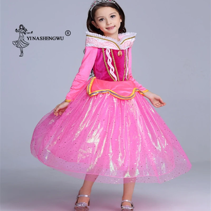 Маскарадные костюмы для маленьких девочек нарядные розовые платья с буфами