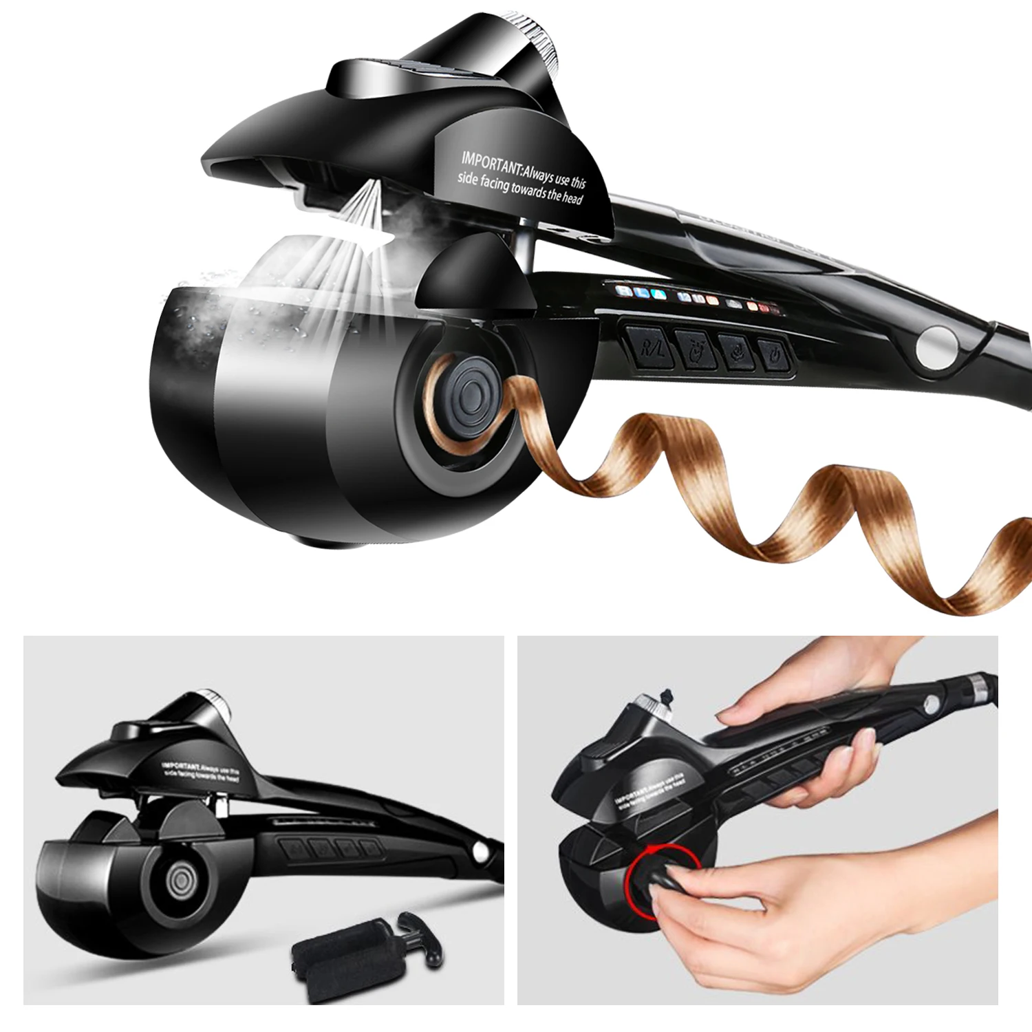 

Automatic Hair Curler With LCD Digital Display Magic Anti-scalding Curlers Ceramic Heating Wave Hair Styling Tools For Woman