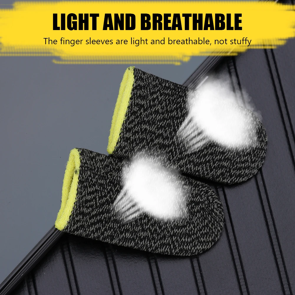 

2Pcs Mobile Phone Game Controller Finger Cover Sweat-Proof Finger Cover Non-slip Touch Screen Thumb Fingertip Sleeves