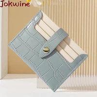 brand new card holder for women simple pu leather business card holder lady hasp small coin purse wallet credit id card bags