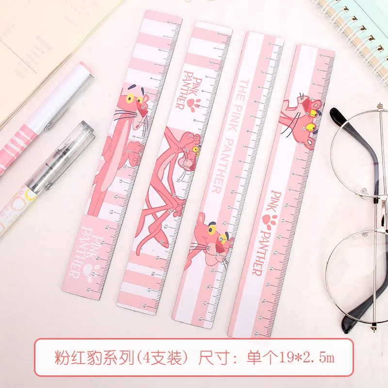 Милые 18 см магнитные розовые Пантеры Фламинго прямая Линейка милые пластиковые