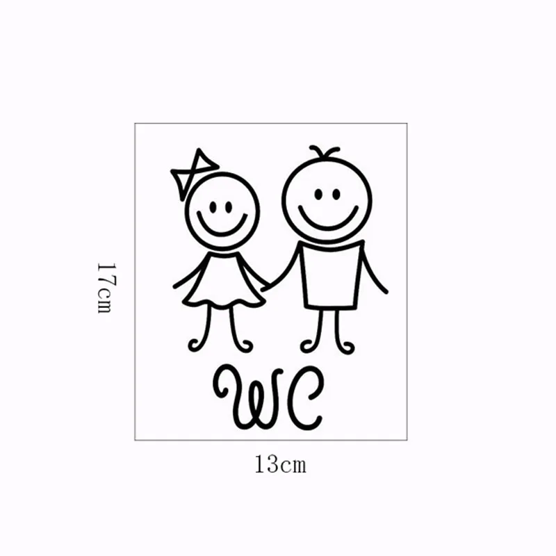 

Мультяшные наклейки на стену унитаза для мужчин и женщин, украшение для ванной комнаты, виниловые домашние наклейки, водонепроницаемые пла...