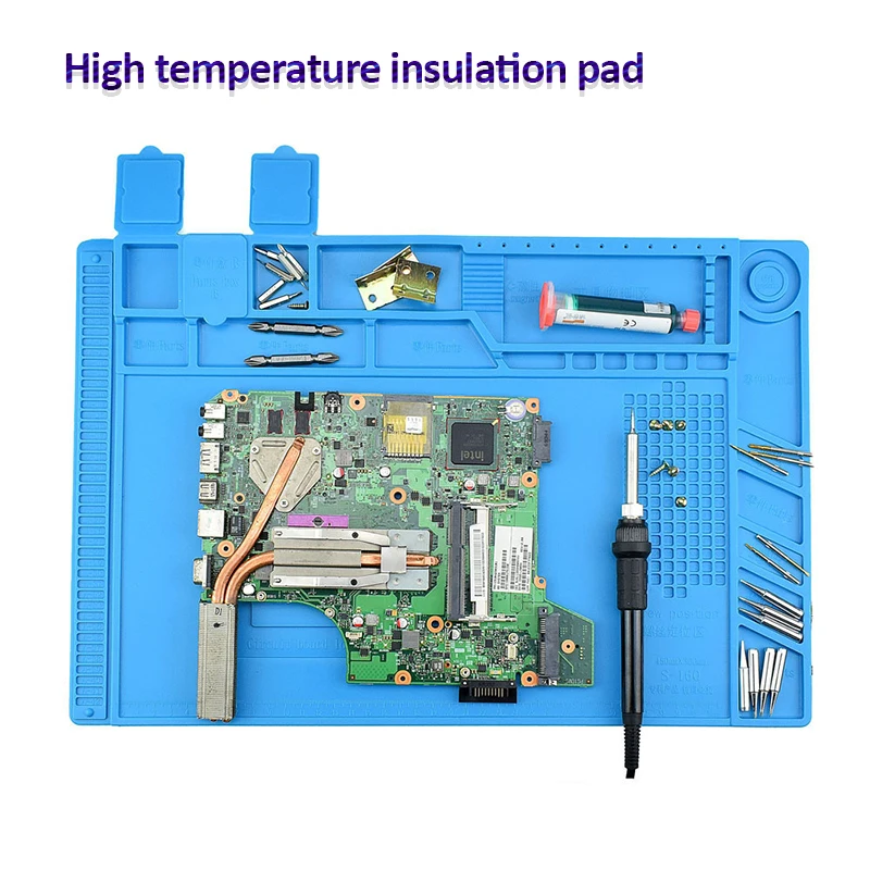 

ESD Теплоизоляционный рабочий коврик для пайки с магнитным силиконовым изоляционным ковриком устойчивый к высоким температурам рабочий коврик для сварки