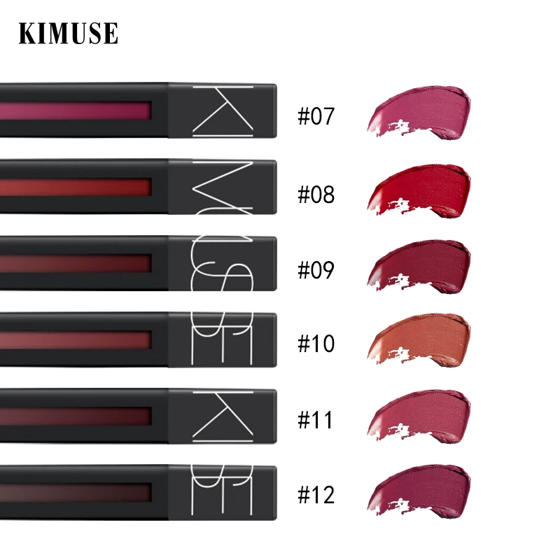 Жидкая губная помада KIMUSE мощный матовый блеск для губ глазурь оттенок макияж