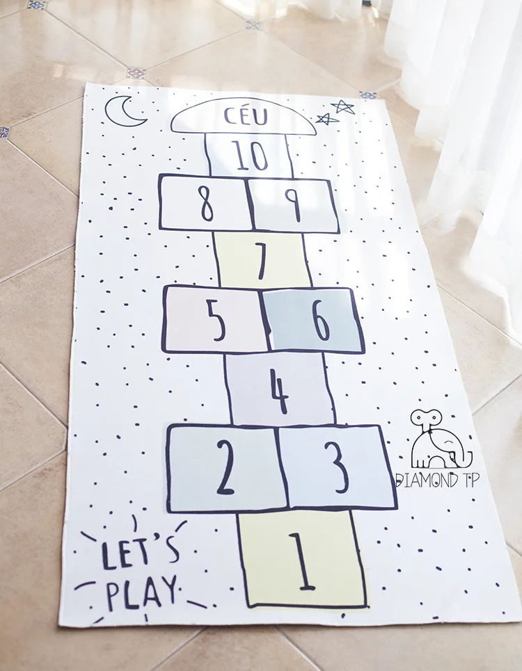 

Ins tend pad wind children's jumping grid digital mat game carpet mat crawling mat antiskid mat mother and baby supplies mat