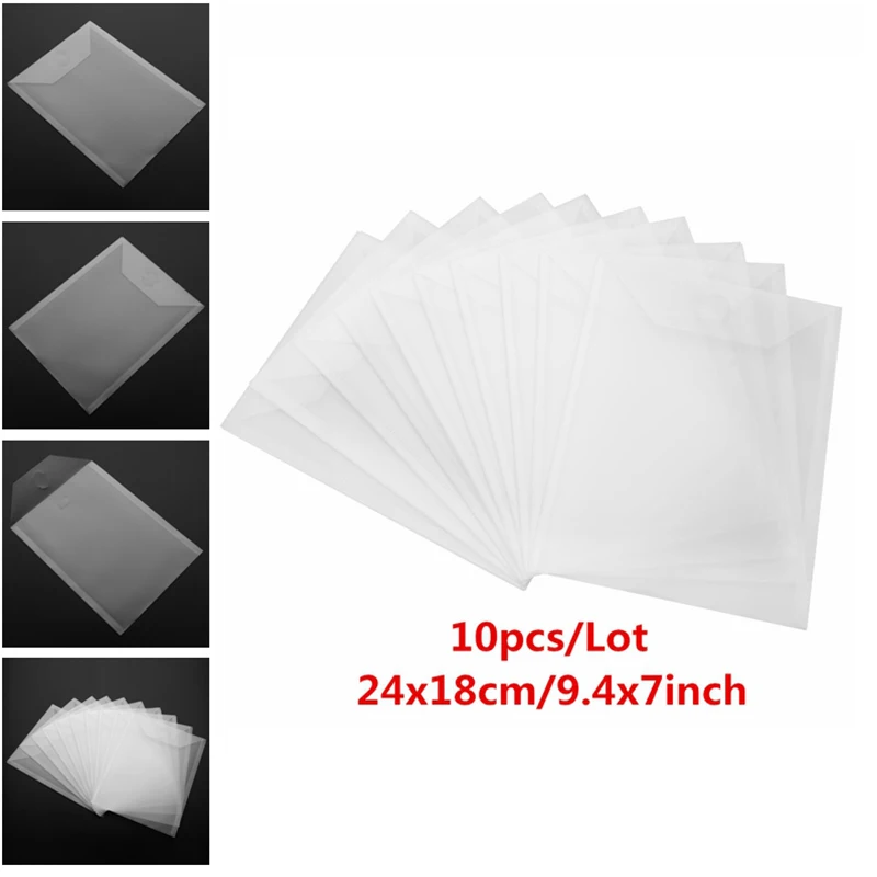 

10pcs/Lot 2 Type Large Stamp & Die Storage Pockets PVC Plastic Sheet for DIY Scrapbooking Shaker Cards Photo Frame