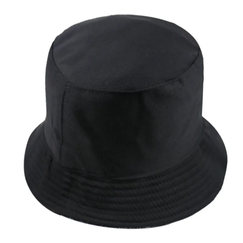 

Women Butterfly Plant Print Foldable Anti-sunburn Bucket Sun Hat Cap Basin Hat Fashion Trends Print Sombrero