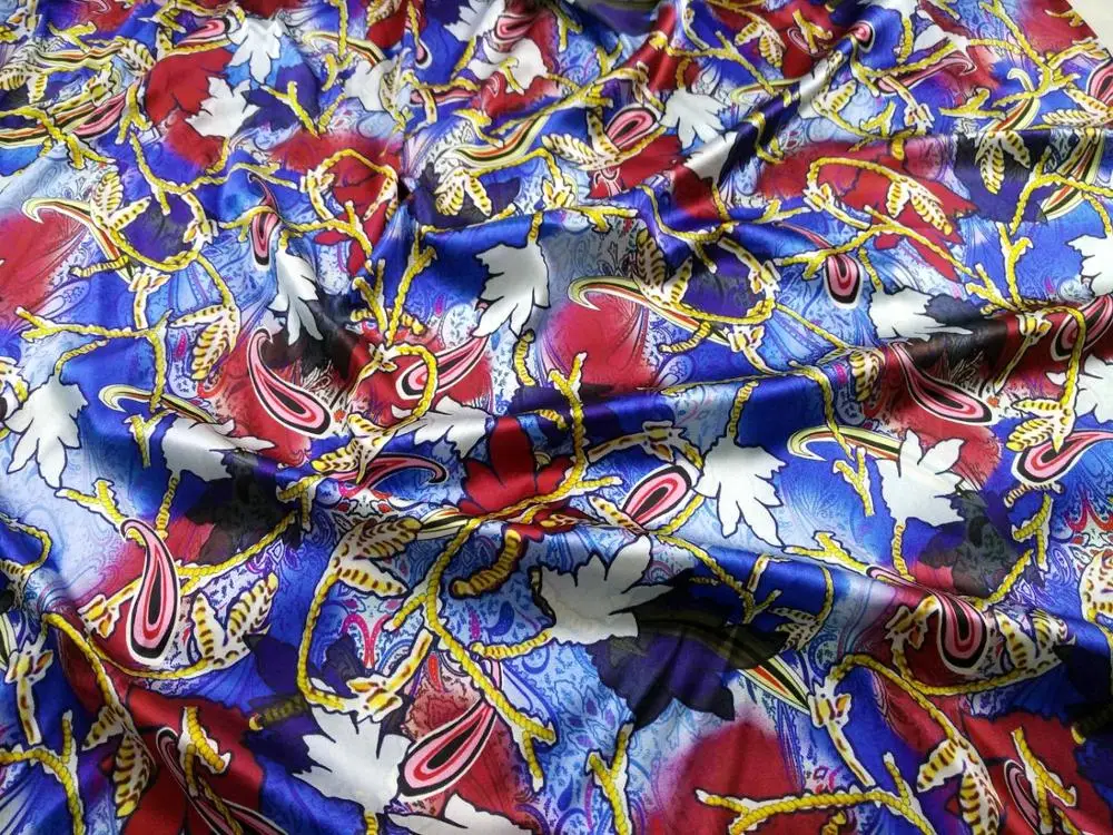 Telas Высококачественная супер тканая ткань из чистого шелка стрейчевая сатиновая