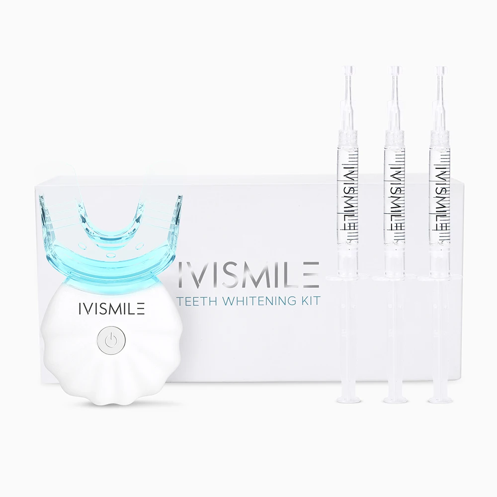 IVISMILE tooth whitening suit, household whitening LED lamp whitening gel 35% urea peroxide IP7 waterproof wireless equipment.
