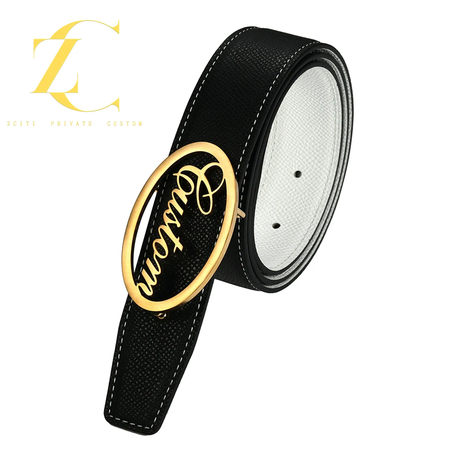 

Custom Belt Buckle Personalized Ladies Belt Jeans Suit Trousers Oval Ggold Belt Buckle