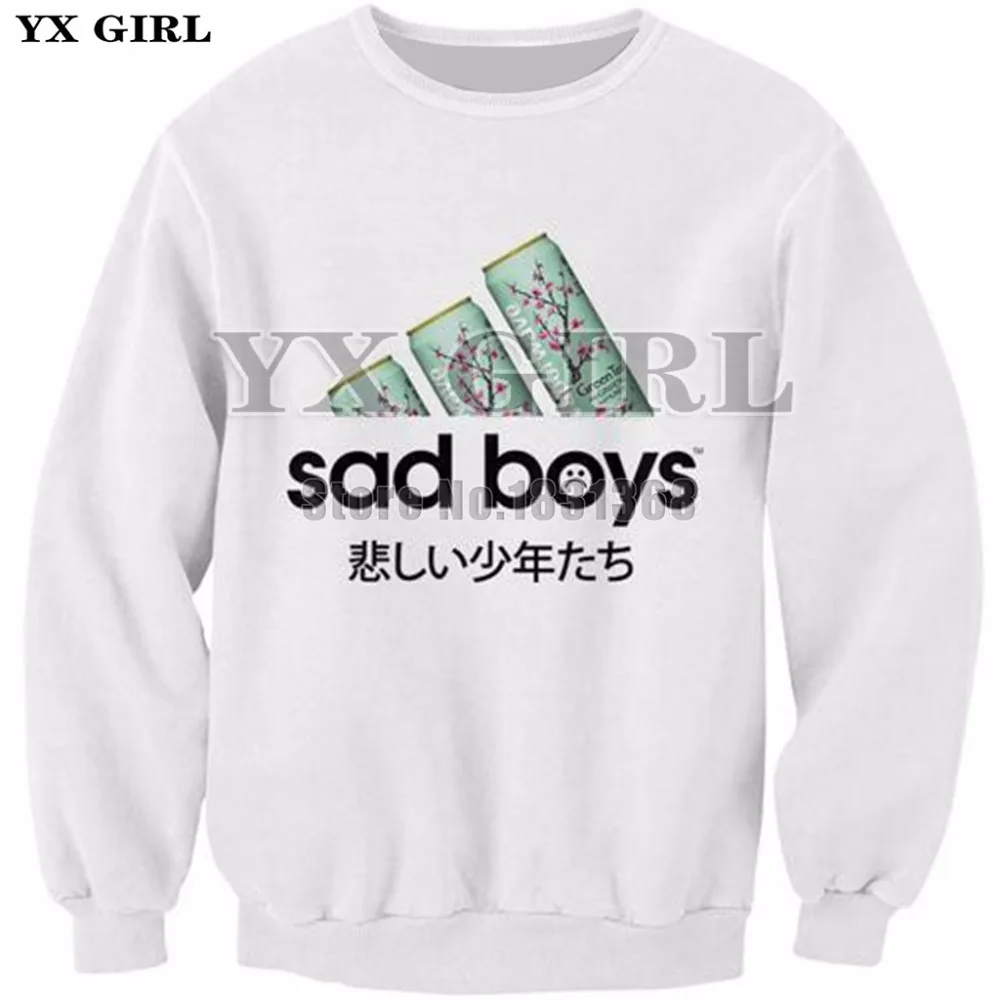 2020 Новый Толстовка Harajuku Sad Boys 3D печати джемпер унисекс толстовки с капюшоном