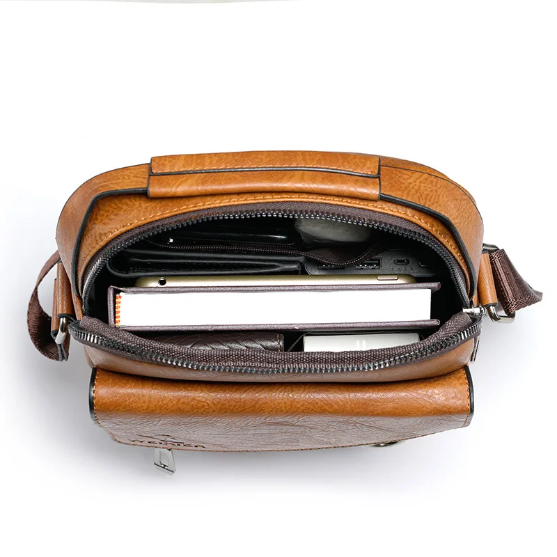 Повседневная мужская сумка через плечо винтажные деловые сумки из искусственной