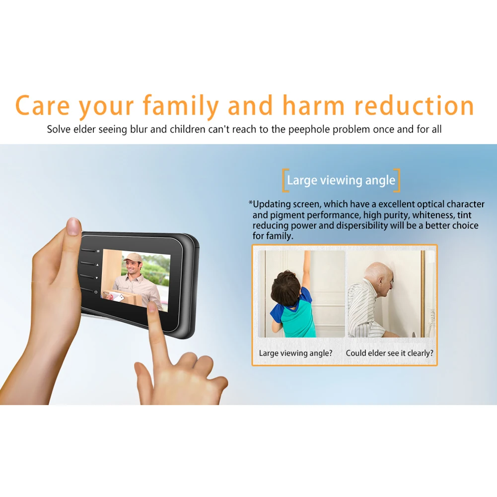 r11 home security alarm welcome smart doorbell 2 4 inch digital doorbell ir night smart cordless for warehouses home office free global shipping