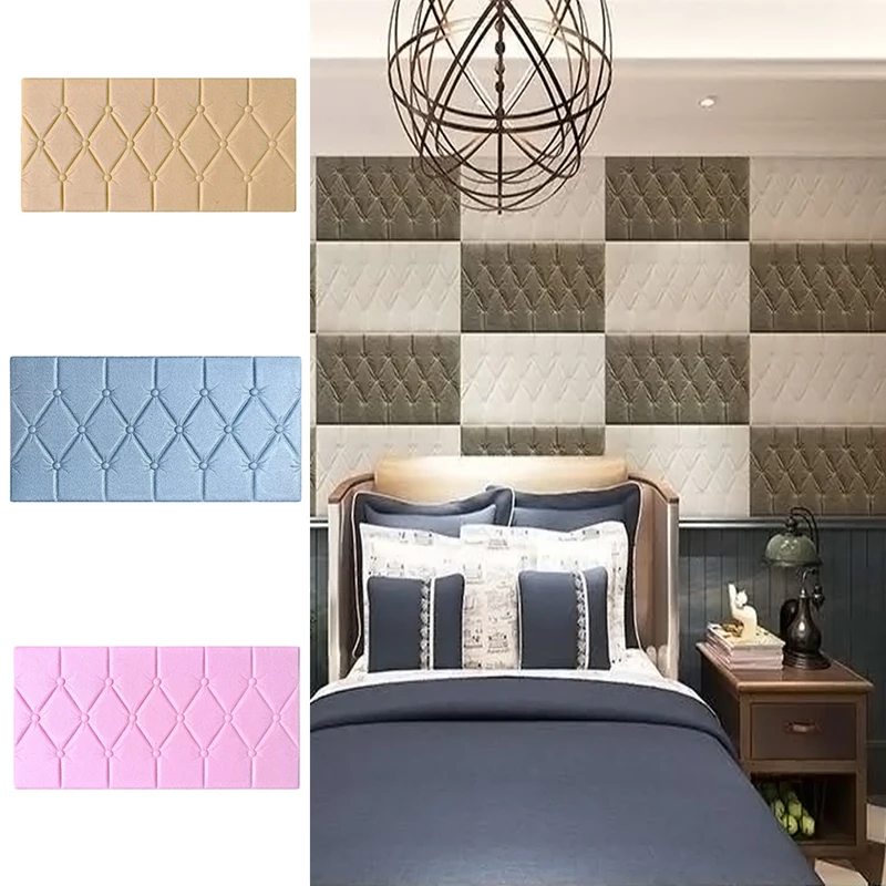 

3D Wall DIY Stickers Waterproof Foam Self Adhesive Baby Bedside Anti-Collision For Living Room Bedroom Children Anti-collision
