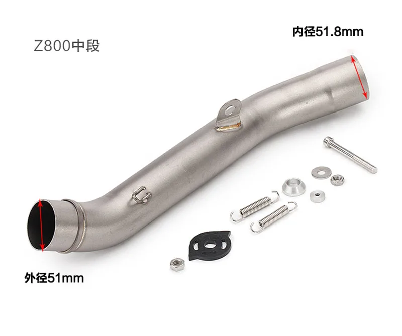 Motorcycle Exhaust System Slip On Middle Pipe Link For KAWASAKI Z800 Z750 ZX6R ZX10R without Muffler | Автомобили и мотоциклы