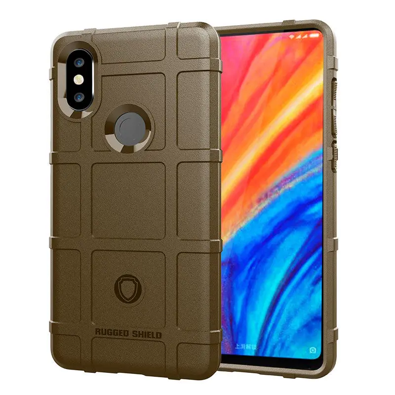 

Case For XiaoMi Mi Mix 2S Fashion Frame Airbag Frosted non-slip Soft Silicone Back Cover For Mi Mix 2S Anti-fall Case 5.99 inch