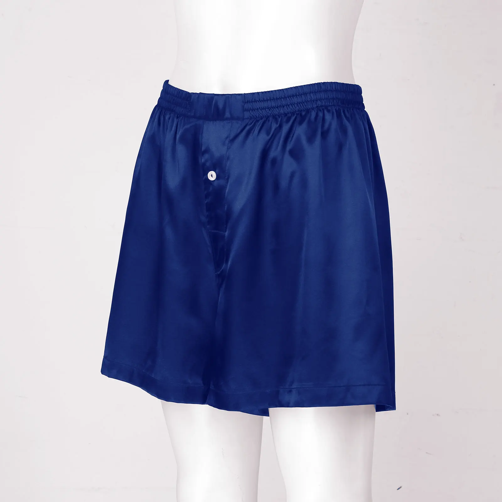 Шорты-боксеры iEFiEL мужские атласные домашняя одежда эластичный пояс на пуговицах