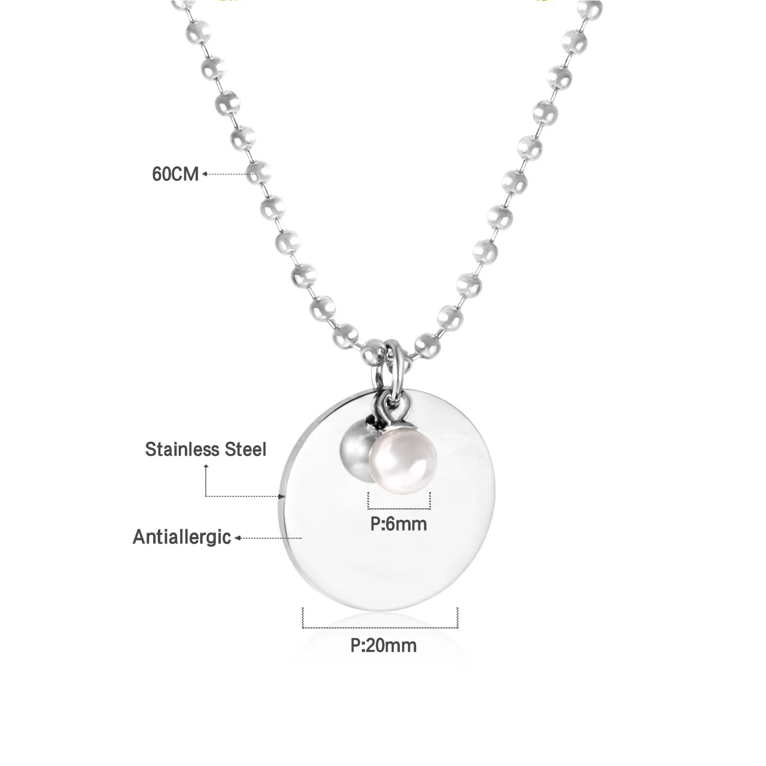 Кулон из нержавеющей стали LUXUKISSKIDS круглый кулон в готическом стиле с