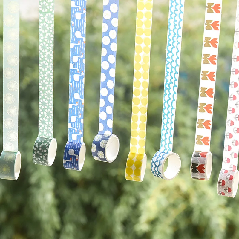 

4Pcs/Set Flowers Plant Washi Tape Color Masking Tape Decorative Adhesive Tape Sticker Scrapbooking Diary Stationery Supply