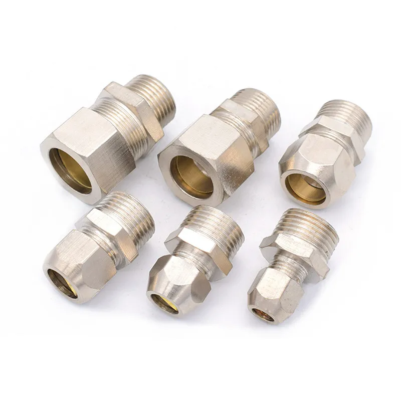1/8 &quot1/4" 3/8 &quot1/2" BSP Мужская резьба 4 6 8 10 12 14 16 мм OD трубка латунь наконечник