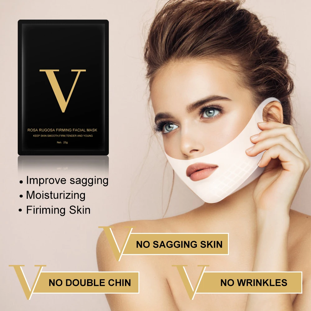 2020 New 4D Reduce Double Chin Tape Neck Firming Shape Mask Face Lift Slimming Mask V Line Chin Up Patch US BR Do Dropshipping images - 6